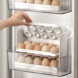 Maxbell Flippable Egg Holder 30 Grid Egg Storage Organizer for Fridge Cabinet Pantry