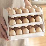 Maxbell Flippable Egg Holder 30 Grid Egg Storage Organizer for Fridge Cabinet Pantry