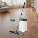 Maxbell Mop and Bucket with Wringer Set Flat Mop for Hardwood Tile Wall