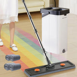 Maxbell Mop and Bucket with Wringer Set Flat Mop for Hardwood Tile Wall