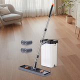 Maxbell Mop and Bucket with Wringer Set Flat Mop for Hardwood Tile Wall