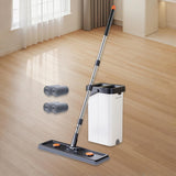 Maxbell Mop and Bucket with Wringer Set Flat Mop for Hardwood Tile Wall