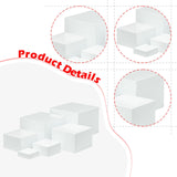 Maxbell 6Pcs Acrylic Boxes for Display Containers for Toys Figures Craft Shows Dolls