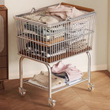 Maxbell Laundry Basket with Wheels Storage Laundry Cart for Living Room Home Bedroom