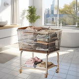 Maxbell Laundry Basket with Wheels Storage Laundry Cart for Living Room Home Bedroom