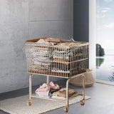 Maxbell Laundry Basket with Wheels Storage Laundry Cart for Living Room Home Bedroom
