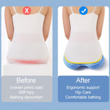 Maxbell Bathtub Cushion Lightweight Portable Hip Support for Indoor Bathroom Bathtub Blue