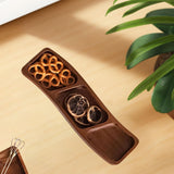 Maxbell Wooden Tray for Party Dish Food Fruit Divided Serving Tray   3 grids