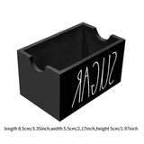 Maxbell Sugar Packet Holder Display Wood Sugar Packet Container for Pantry Home Desk Black