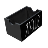 Maxbell Sugar Packet Holder Display Wood Sugar Packet Container for Pantry Home Desk Black