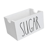 Maxbell Sugar Packet Holder Display Wood Sugar Packet Container for Pantry Home Desk White
