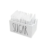 Maxbell Sugar Packet Holder Display Wood Sugar Packet Container for Pantry Home Desk White