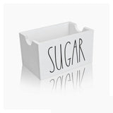 Maxbell Sugar Packet Holder Display Wood Sugar Packet Container for Pantry Home Desk White