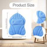 Maxbell Bathtub Pillow Headrest Pool Machine Washable Breathable Bathing Bath Pillow Blue