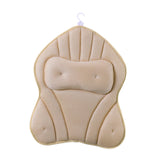 Maxbell Bathtub Pillow Headrest Pool Machine Washable Breathable Bathing Bath Pillow Khaki