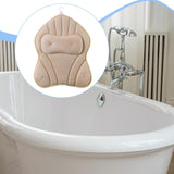 Maxbell Bathtub Pillow Headrest Pool Machine Washable Breathable Bathing Bath Pillow Khaki