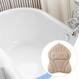 Maxbell Bathtub Pillow Headrest Pool Machine Washable Breathable Bathing Bath Pillow Khaki