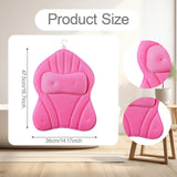 Maxbell Bathtub Pillow Headrest Pool Machine Washable Breathable Bathing Bath Pillow Pink
