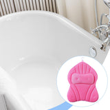 Maxbell Bathtub Pillow Headrest Pool Machine Washable Breathable Bathing Bath Pillow Pink