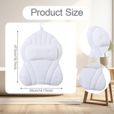 Maxbell Bathtub Pillow Headrest Pool Machine Washable Breathable Bathing Bath Pillow White