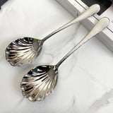 Maxbell Buffet Banquet Serving Spoon Shell Shape Soup Spoon for Hotel Family Dinners