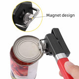 Maxbell Manual Can Opener Labor Saving Corkscrew Tool for Kitchen Restaurant Camping Red