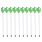Maxbell 10x Glass Stirring Spoons Transparent Mixing Rod for Latte Hot Drinks Coffee Green