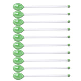 Maxbell 10x Glass Stirring Spoons Transparent Mixing Rod for Latte Hot Drinks Coffee Green