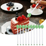 Maxbell 10x Glass Stirring Spoons Transparent Mixing Rod for Latte Hot Drinks Coffee Green