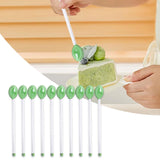 Maxbell 10x Glass Stirring Spoons Transparent Mixing Rod for Latte Hot Drinks Coffee Green