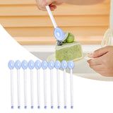 Maxbell 10x Glass Stirring Spoons Transparent Mixing Rod for Latte Hot Drinks Coffee Blue