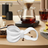 Maxbell Ceramic Coffee Mug Hold Hot or Cold Drinks Ceramic Mug for Home Adults Girls White