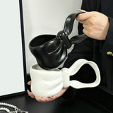 Maxbell Ceramic Coffee Mug Hold Hot or Cold Drinks Ceramic Mug for Home Adults Girls Black