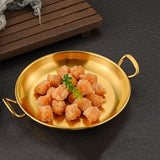 Maxbell Korean Ramen Pot Multipurpose Double Handle Pan Pot Stockpot Kimchi Soup Pot Diameter 13cm
