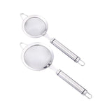 Maxbell Fine Mesh Strainer Kitchen Food Sieve Colander Sifter for Tea Dumpling Flour L 26.2cm Dia 8.6cm