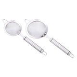 Maxbell Fine Mesh Strainer Kitchen Food Sieve Colander Sifter for Tea Dumpling Flour L 26.2cm Dia 8.6cm