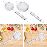 Maxbell Fine Mesh Strainer Kitchen Food Sieve Colander Sifter for Tea Dumpling Flour L 26.2cm Dia 8.6cm