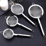 Maxbell Fine Mesh Strainer Kitchen Food Sieve Colander Sifter for Tea Dumpling Flour L 26.2cm Dia 8.6cm