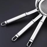 Maxbell Fine Mesh Strainer Kitchen Food Sieve Colander Sifter for Tea Dumpling Flour L 26.2cm Dia 8.6cm