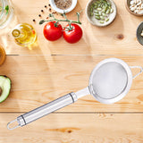 Maxbell Fine Mesh Strainer Kitchen Food Sieve Colander Sifter for Tea Dumpling Flour L 26.2cm Dia 8.6cm