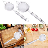 Maxbell Fine Mesh Strainer Kitchen Food Sieve Colander Sifter for Tea Dumpling Flour L 26.2cm Dia 8.6cm