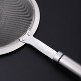 Maxbell Fine Mesh Strainer Kitchen Food Sieve Colander Sifter for Tea Dumpling Flour L 28.2cm Dia 10cm