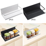 Maxbell 2Pcs Magnetic Spice Rack Side of The Refrigerator Storage for Home Apartment White
