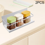 Maxbell 2Pcs Magnetic Spice Rack Side of The Refrigerator Storage for Home Apartment White