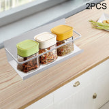 Maxbell 2Pcs Magnetic Spice Rack Side of The Refrigerator Storage for Home Apartment White
