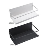 Maxbell 2Pcs Magnetic Spice Rack Side of The Refrigerator Storage for Home Apartment White