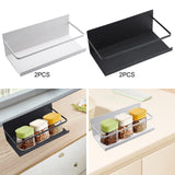 Maxbell 2Pcs Magnetic Spice Rack Side of The Refrigerator Storage for Home Apartment White