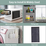 Maxbell 2Pcs Magnetic Spice Rack Side of The Refrigerator Storage for Home Apartment Black