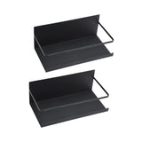 Maxbell 2Pcs Magnetic Spice Rack Side of The Refrigerator Storage for Home Apartment Black