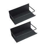 Maxbell 2Pcs Magnetic Spice Rack Side of The Refrigerator Storage for Home Apartment Black